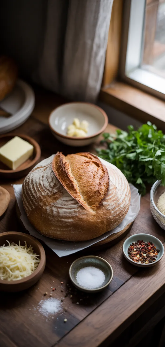 Ingredients photo for Pull Apart Garlic Bread Recipe
