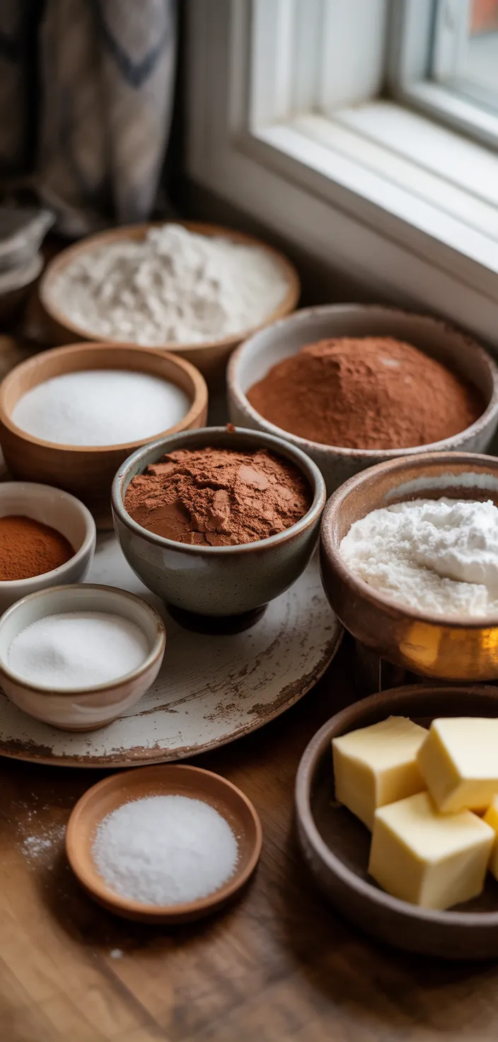 Ingredients photo for Salted Caramel Chocolate Fudge Cake Recipe