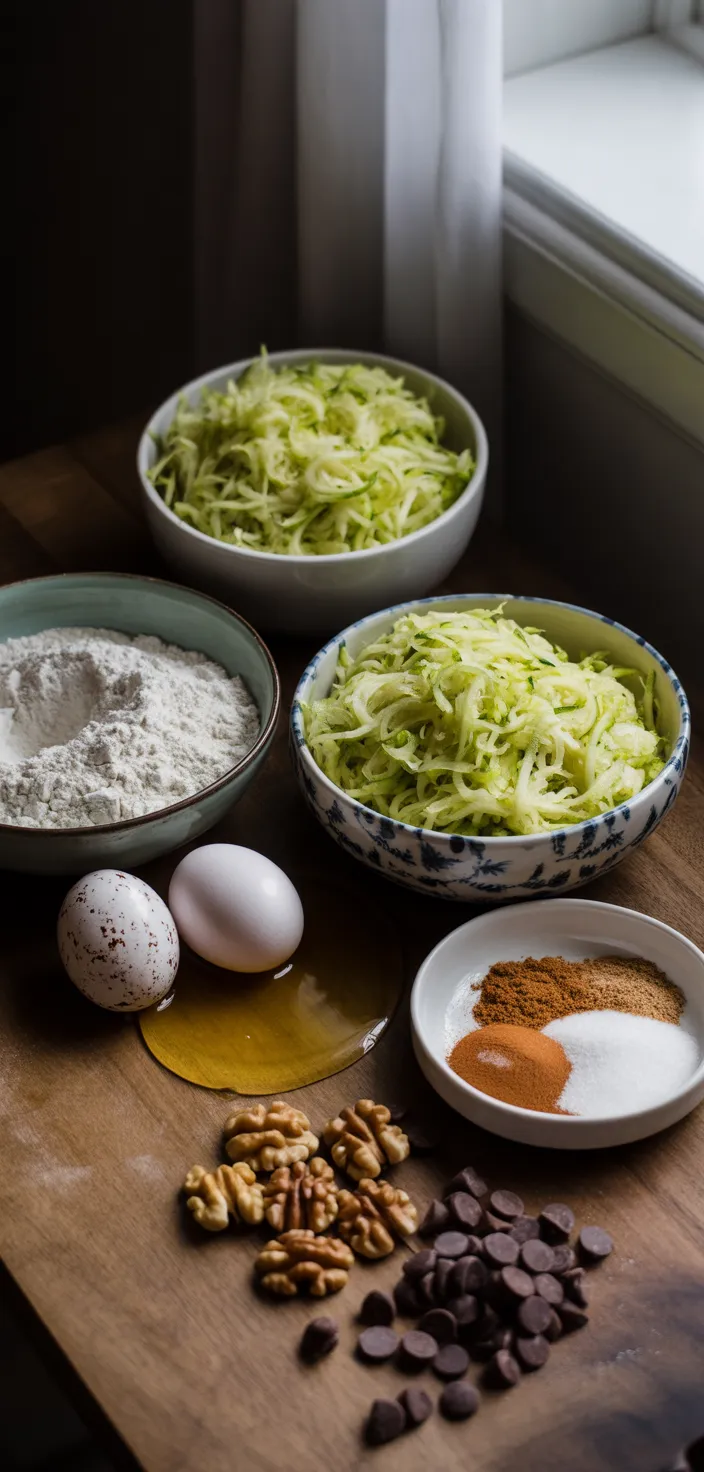 Ingredients photo for The BEST Zucchini Bread Recipe
