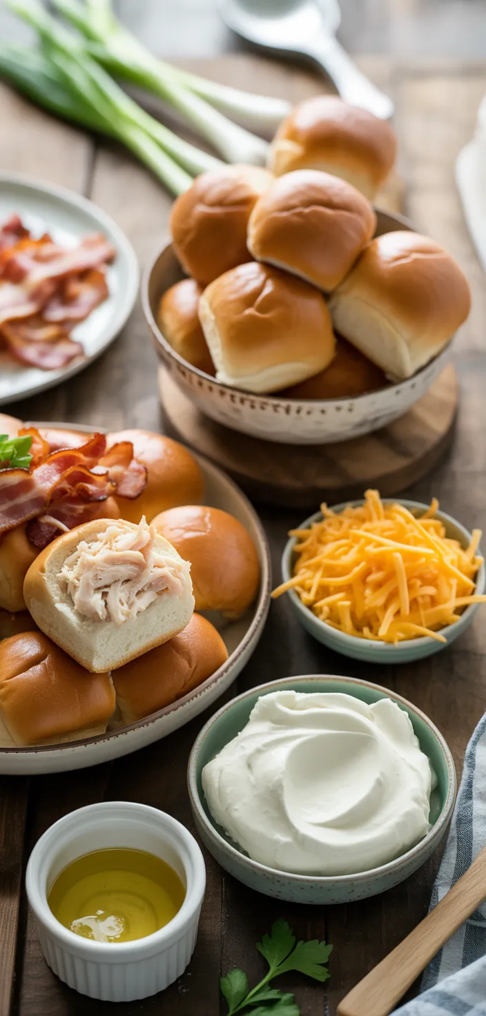 Ingredients photo for Bacon Chicken Ranch Pull Recipe