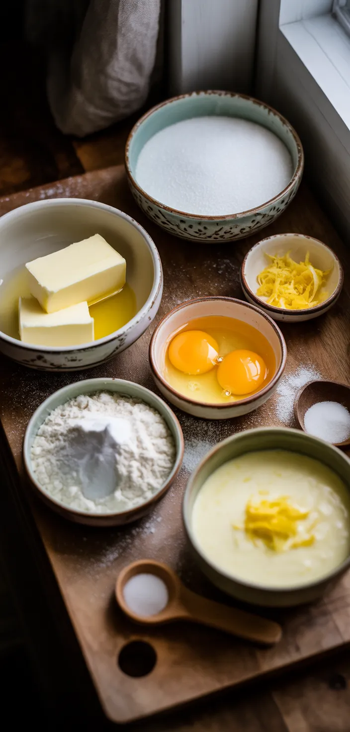 Ingredients photo for Best Lemon Brownies Recipe