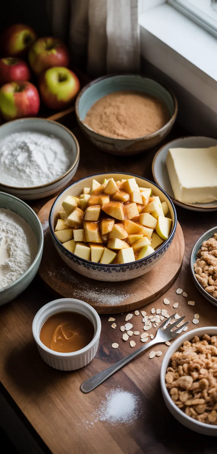 Ingredients photo for Caramel Apple Cheesecake Bars Recipe