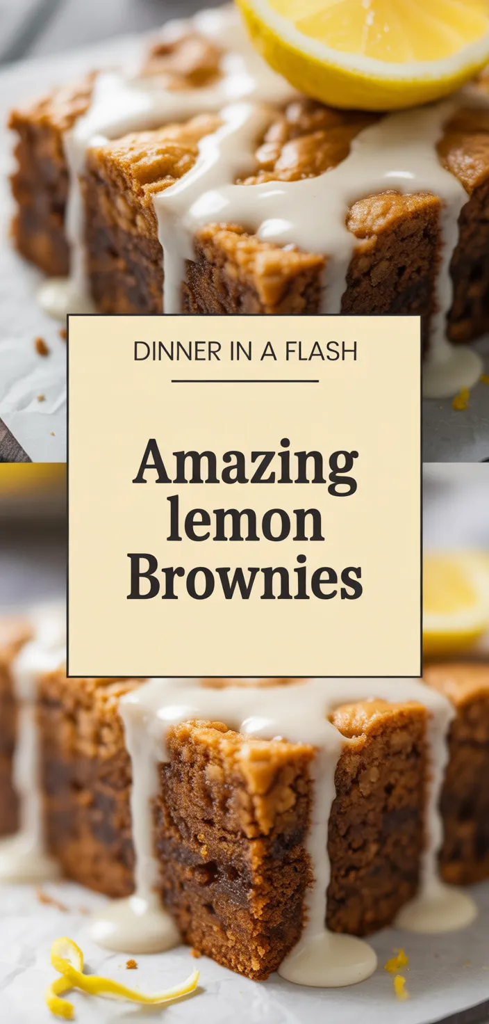 A photo of AMAZING LEMON BROWNIES Recipe