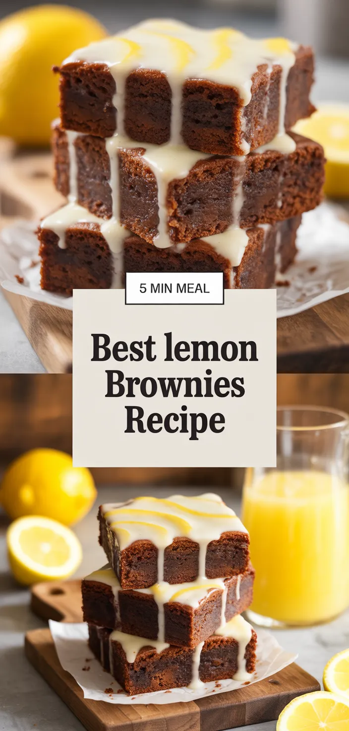 A photo of Best Lemon Brownies Recipe