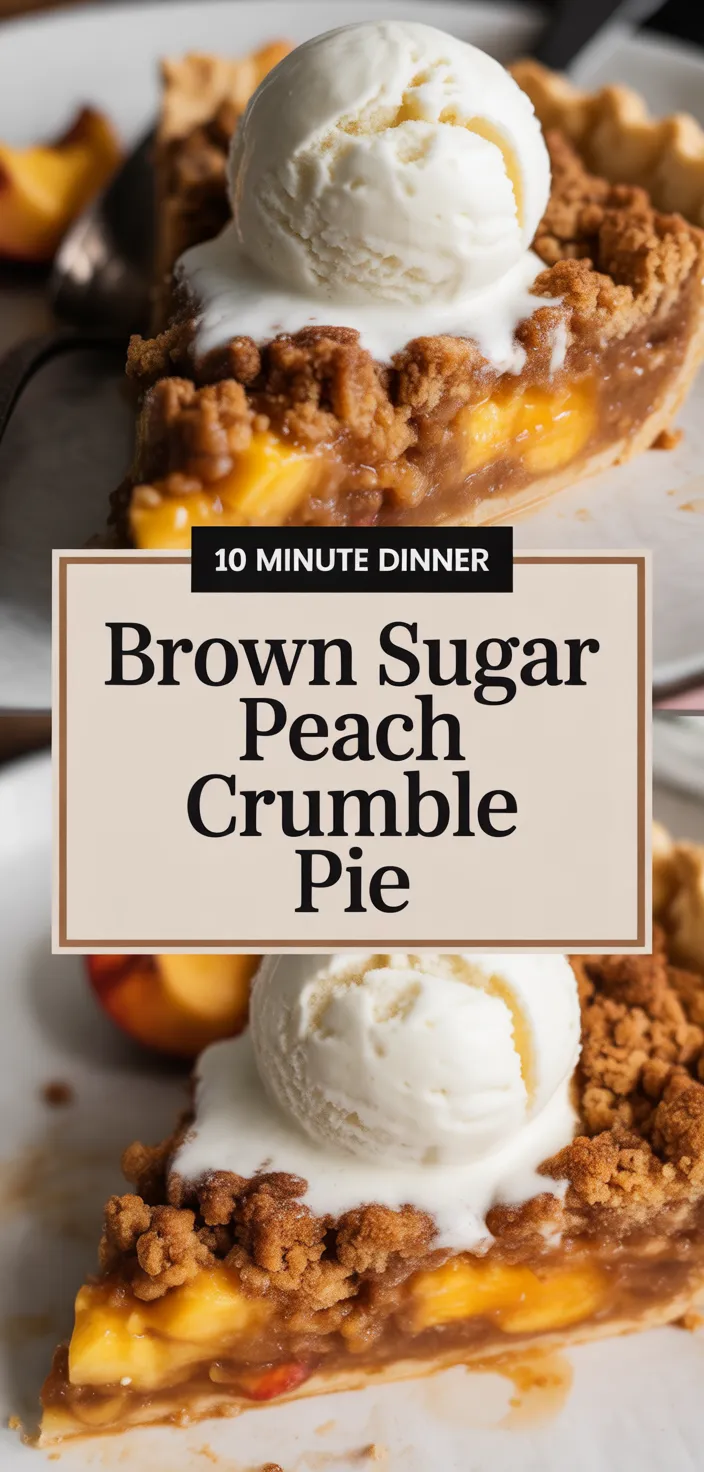 A photo of Brown Sugar Peach Crumble Pie Recipe