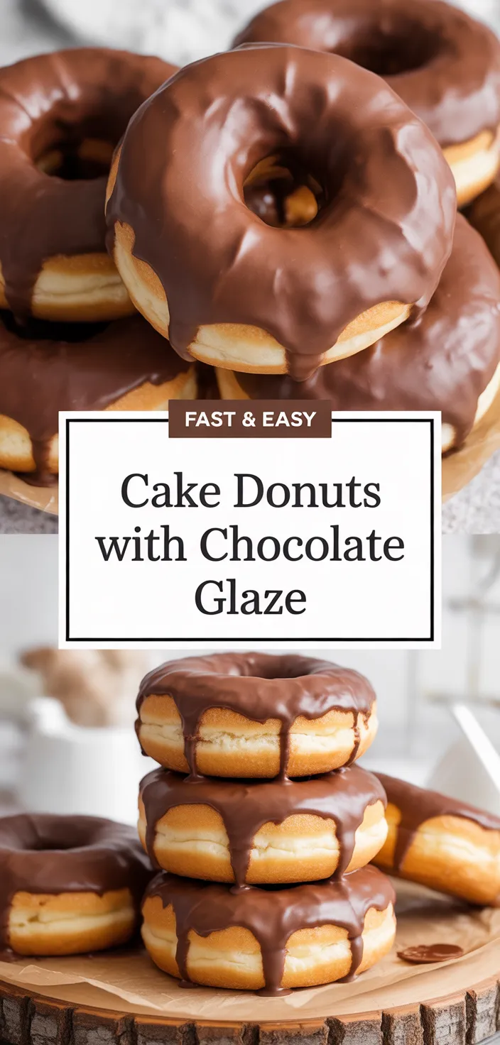 A photo of Cake Donuts With Chocolate Glaze Recipe