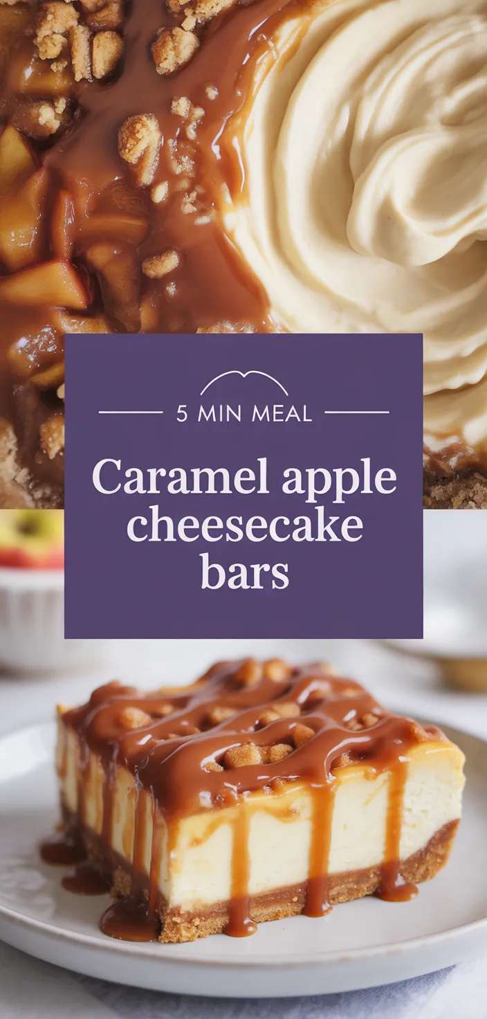 A photo of Caramel Apple Cheesecake Bars Recipe