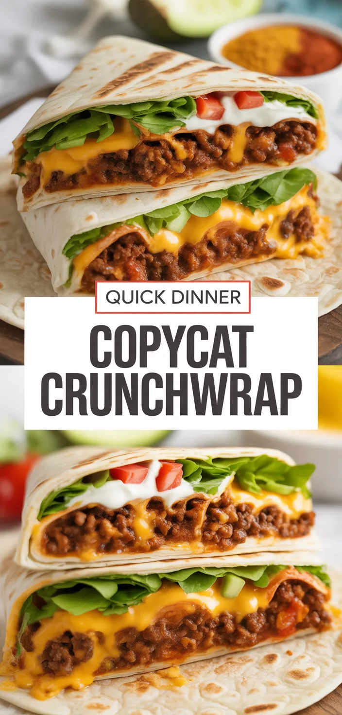A photo of Easy Copycat Taco Bell Crunchwrap Supreme Recipe