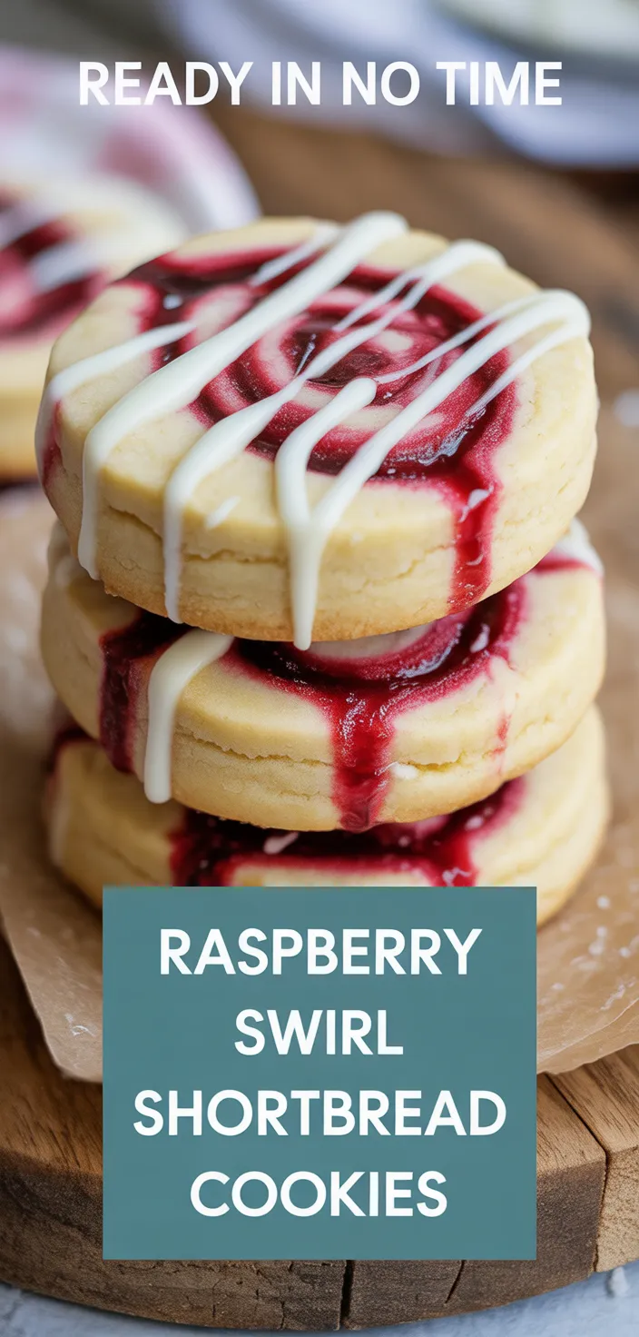 A photo of Raspberry Swirl Shortbread Cookies Recipe