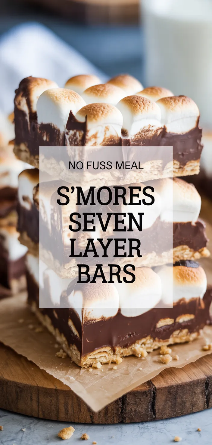 A photo of S'mores Seven Layer Bars Recipe