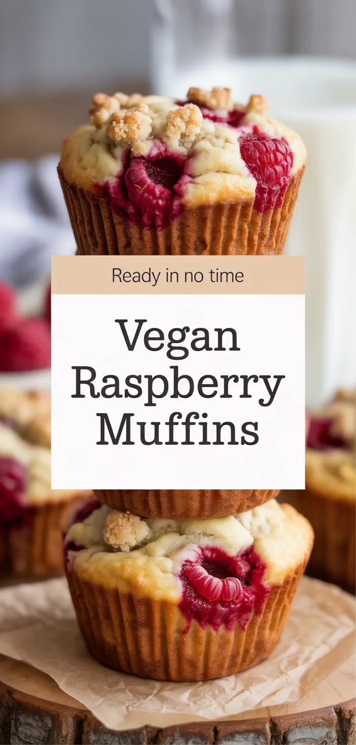 A photo of Vegan Raspberry Muffins Recipe