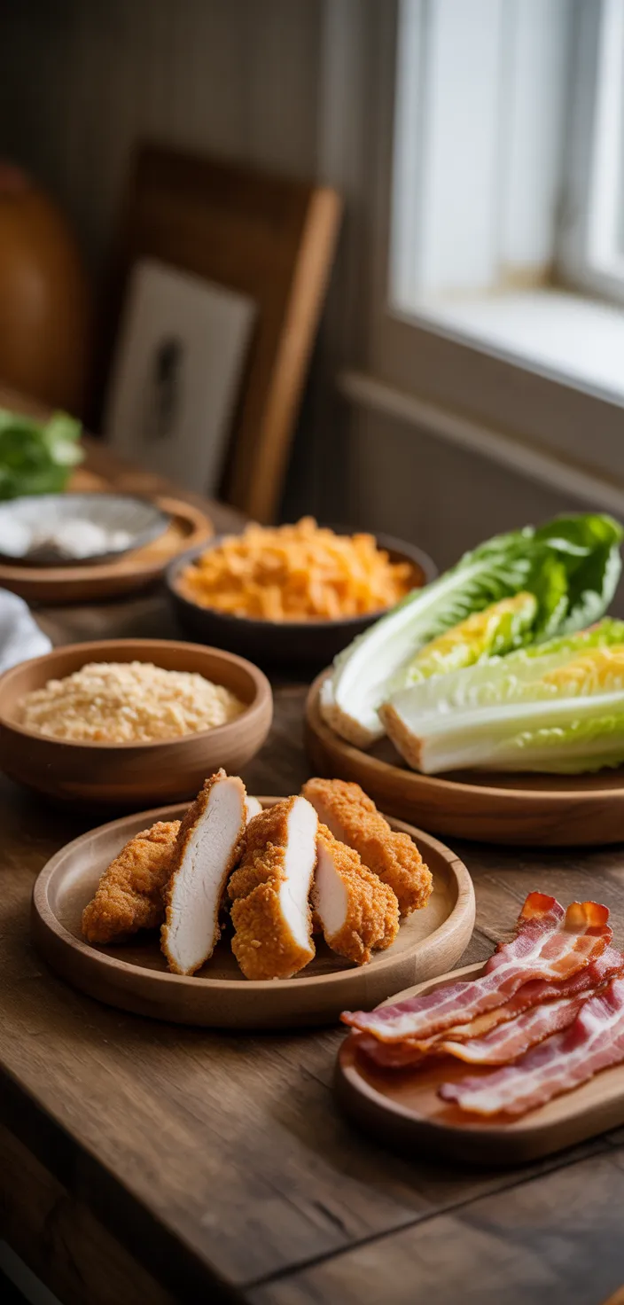 Ingredients photo for Crispy Chicken Bacon Ranch Wrap Recipe