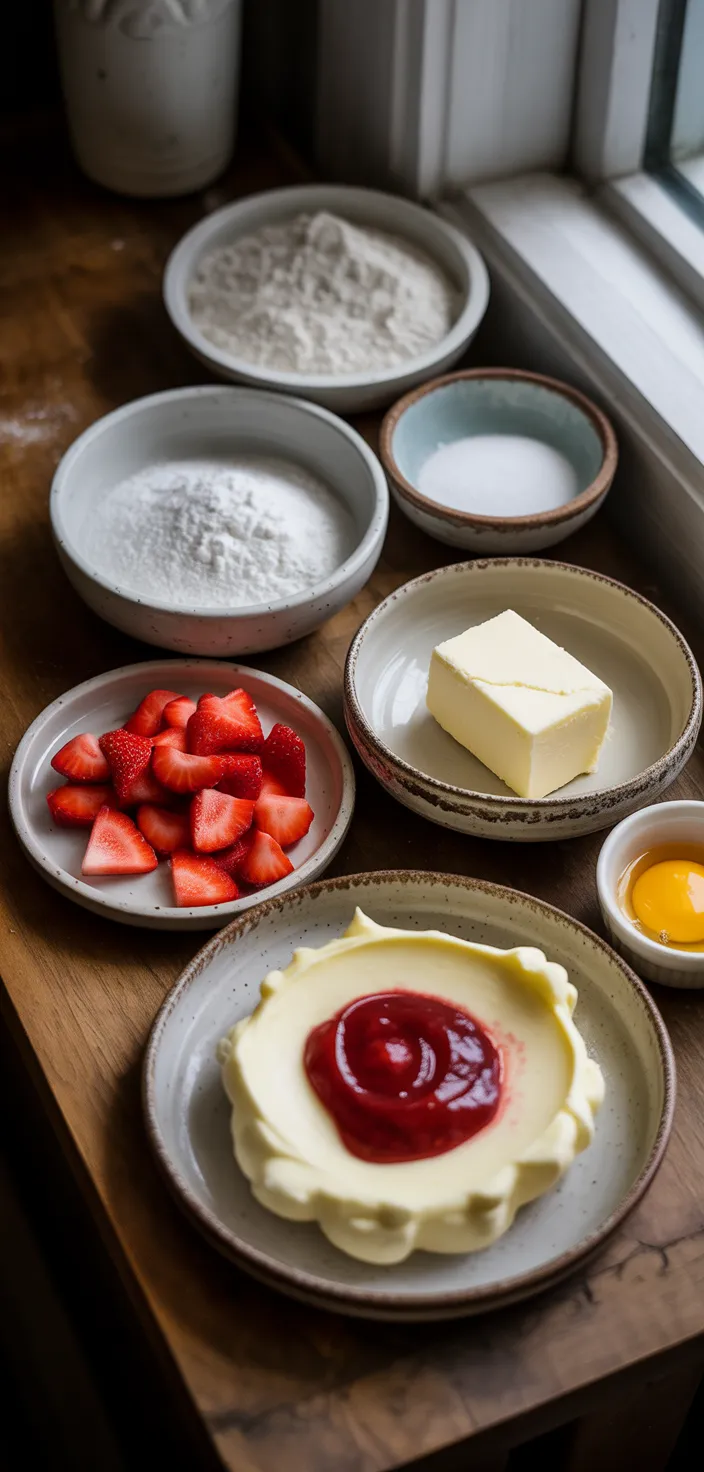 Ingredients photo for Strawberry Cheesecake Cookies Recipe