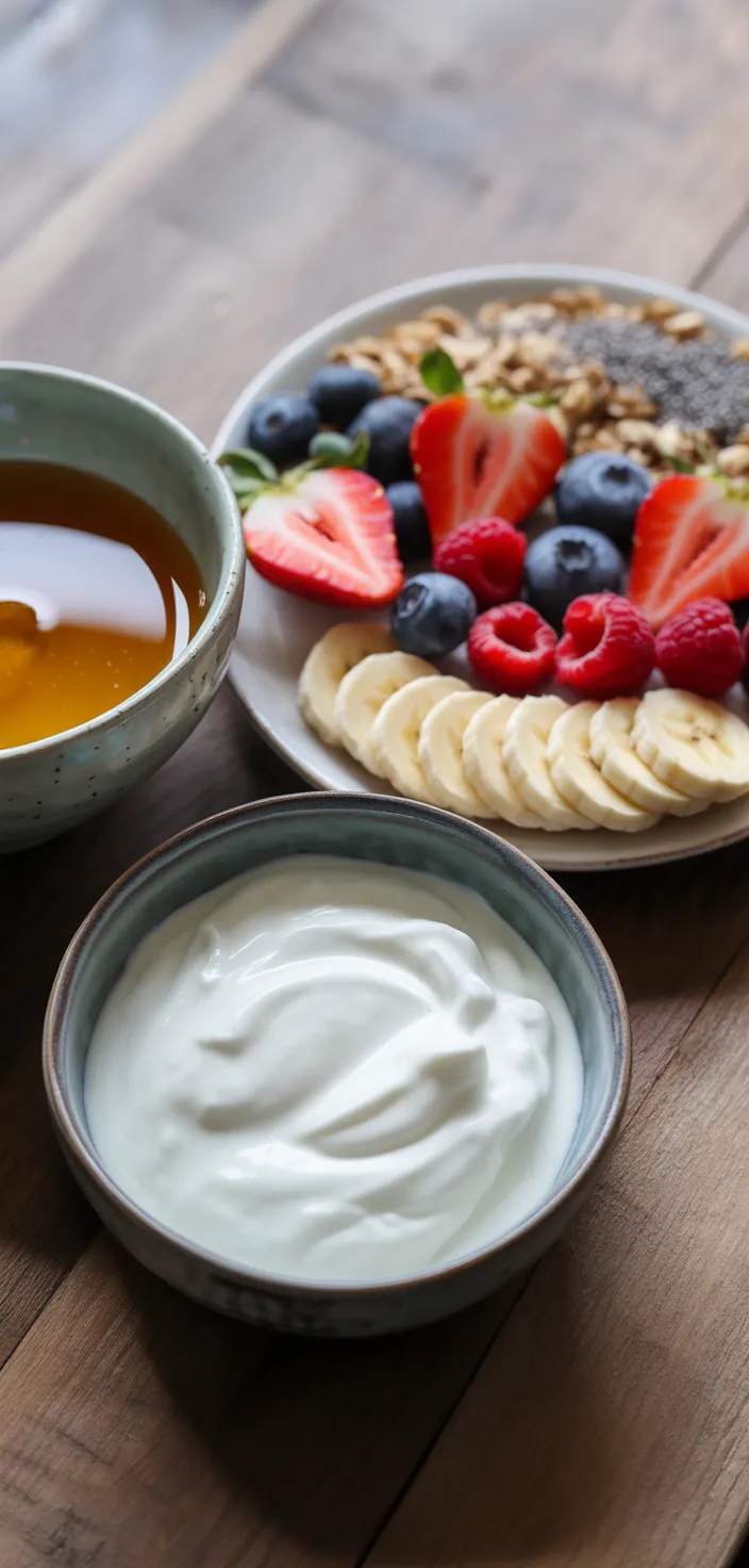 Ingredients photo for The Easiest Frozen Yogurt Bark Recipe