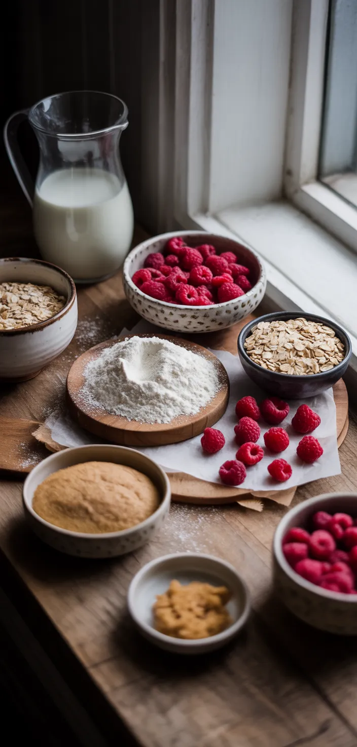 Ingredients photo for Vegan Raspberry Muffins Recipe