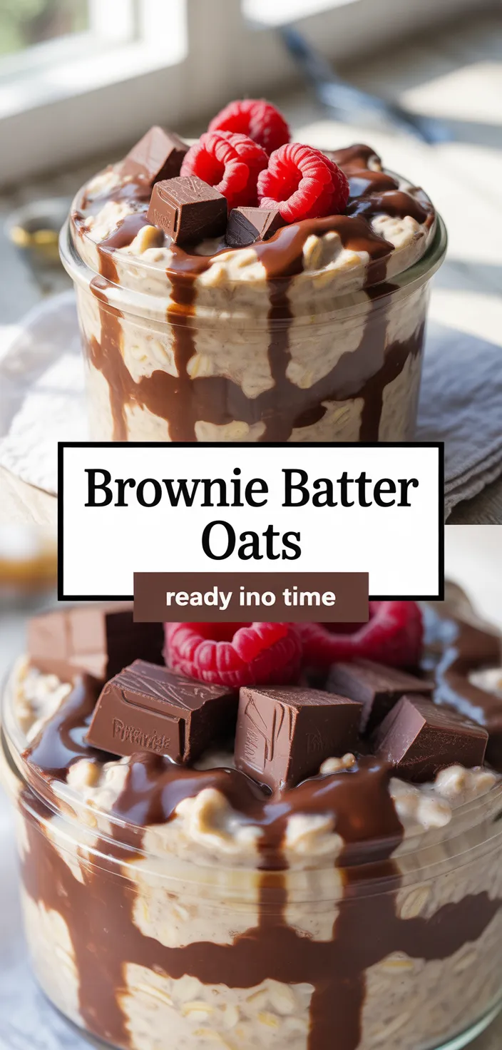 A photo of Chocolate Lovers! Try These Brownie Batter Overnight Oats For A Sweet Start! Recipe