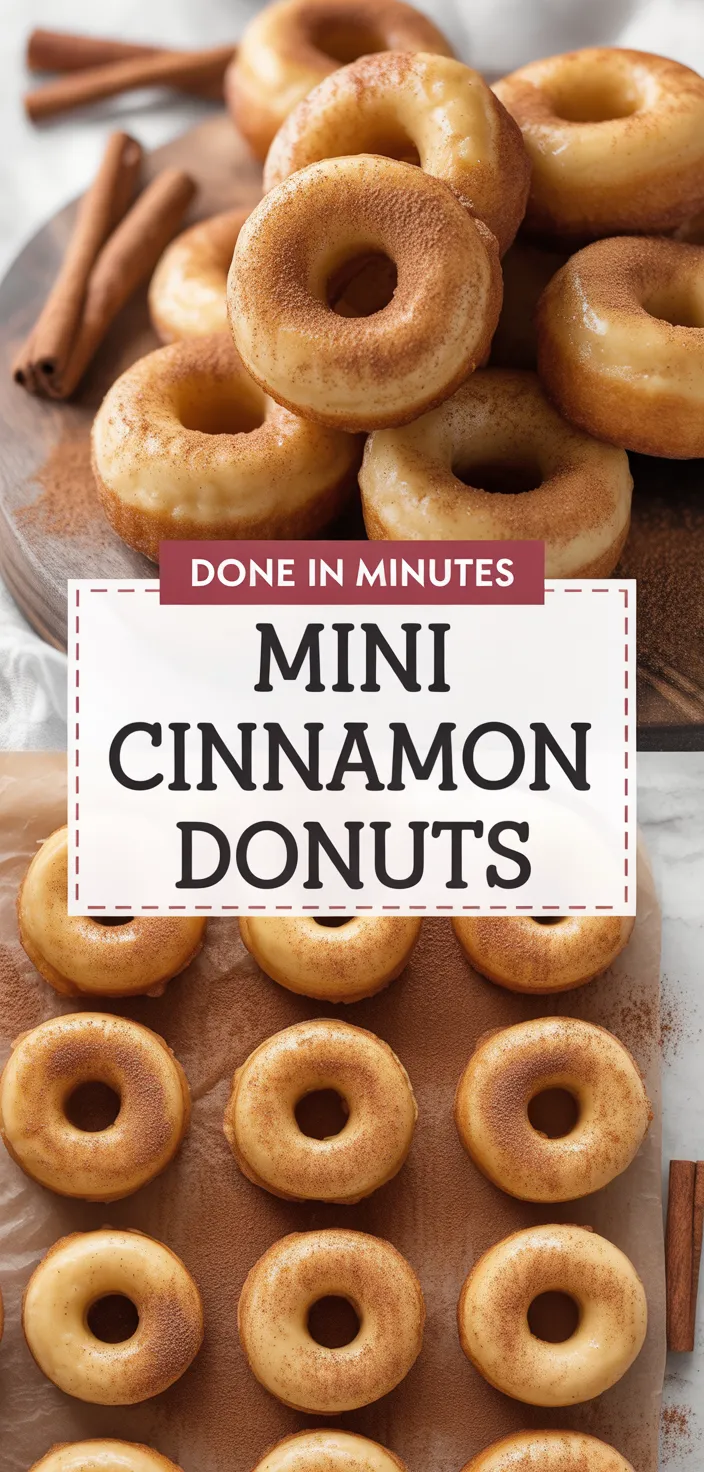 A photo of Mini Baked Donut Recipe, Cinnamon Sugar Mini Donuts