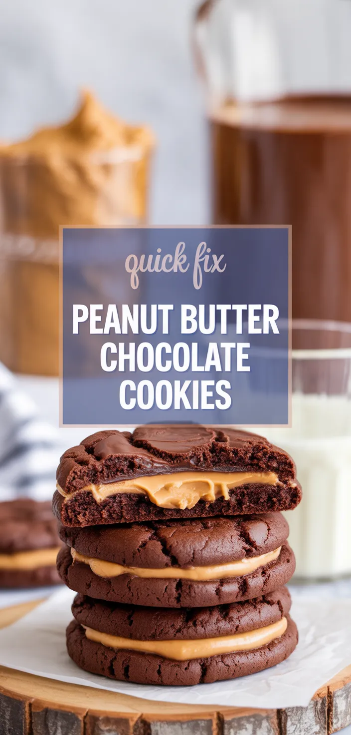 A photo of Peanut Butter Filled Chocolate Cookies Recipe (Video)