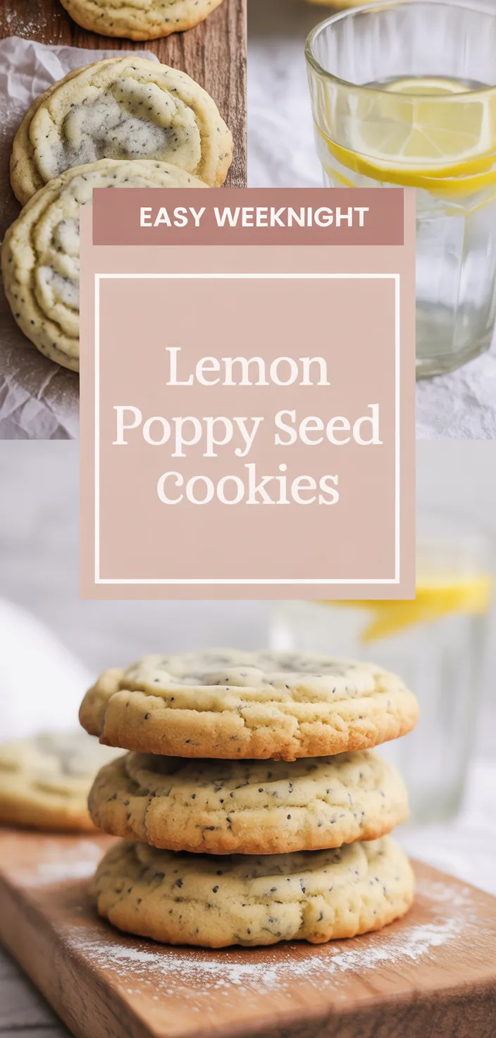 A photo of Soft Batch Lemon Poppy Seed Cookies Recipe