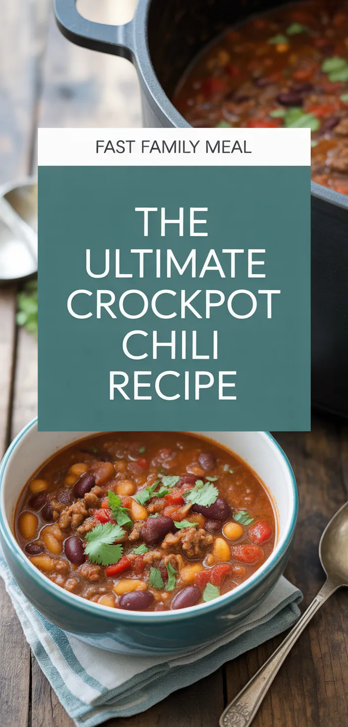 A photo of THE ULTIMATE CROCKPOT CHILI RECIPE Recipe
