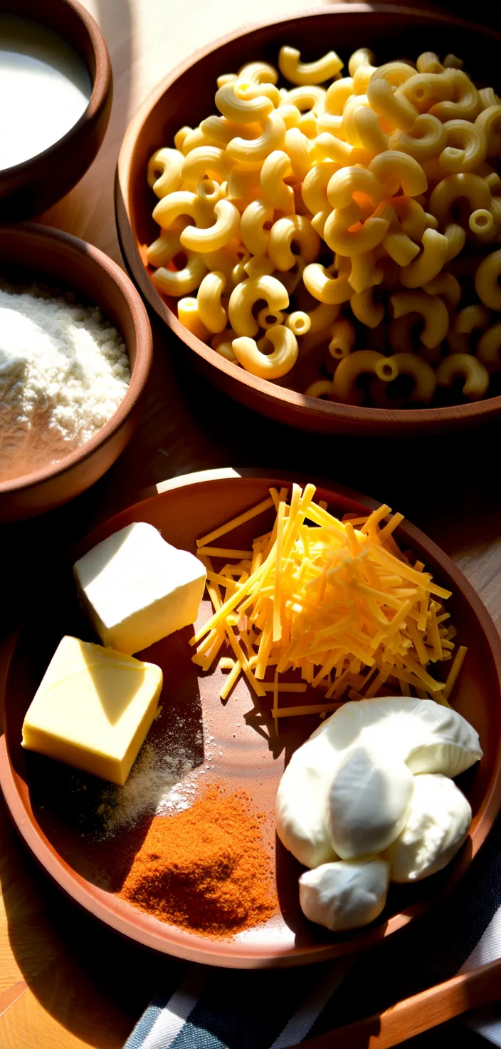 Ingredients photo for Air Fryer Fried Macaroni And Cheese Balls Recipe