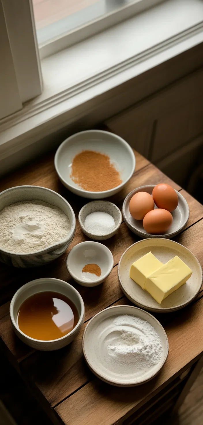 Ingredients photo for BAKED MAPLE DONUTS WITH MAPLE GLAZE Recipe