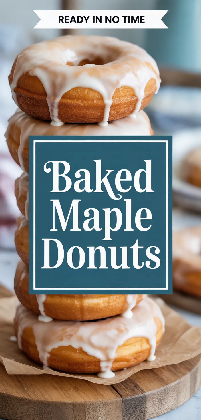 A photo of BAKED MAPLE DONUTS WITH MAPLE GLAZE Recipe