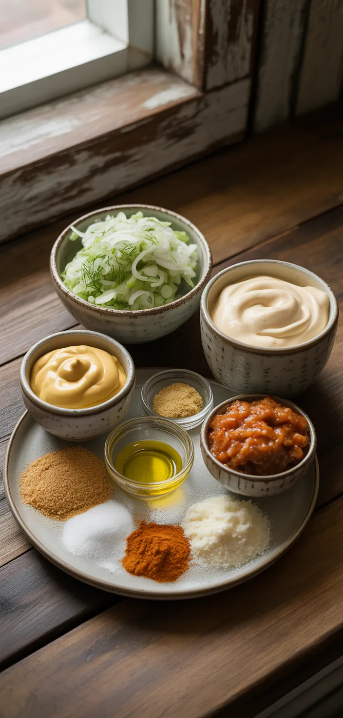 Ingredients photo for McDonald's Big Mac Special Sauce Recipe (Copycat Secret Sauce)