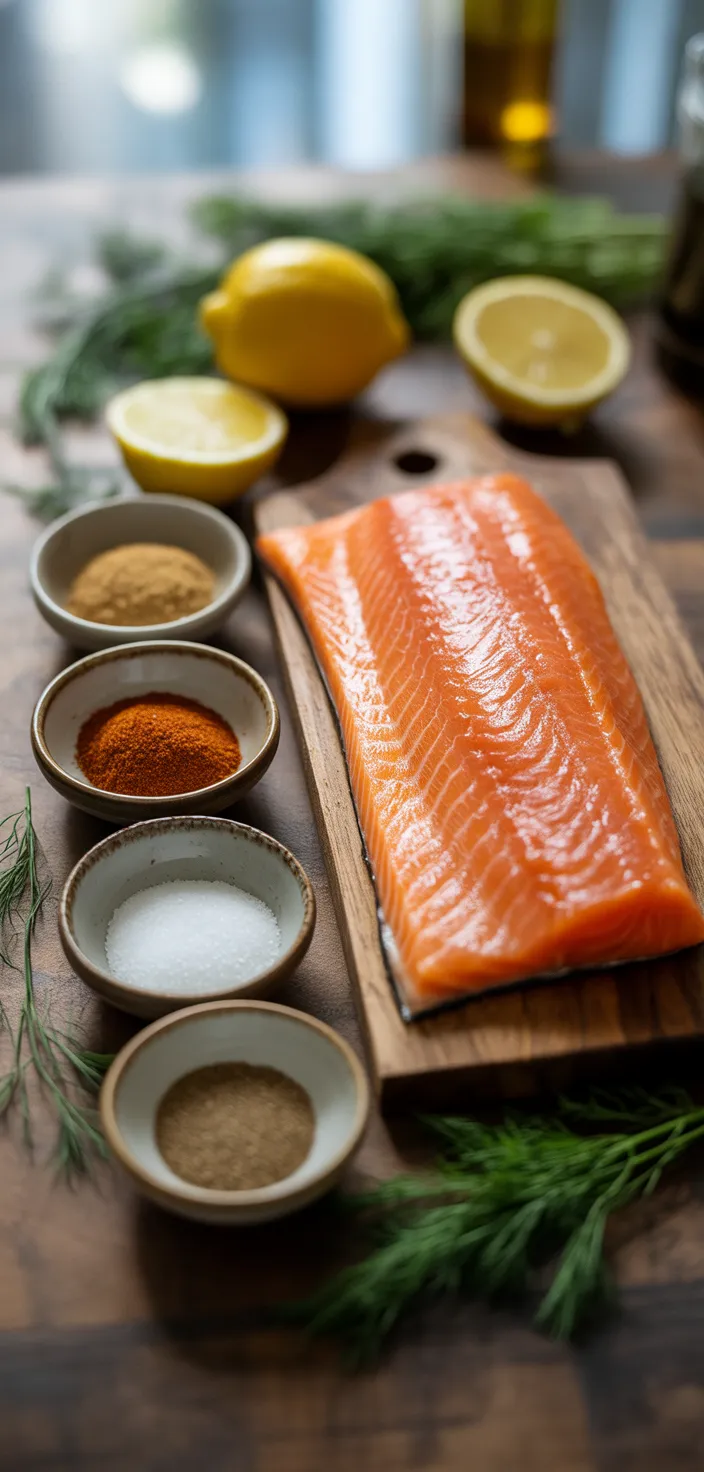 Ingredients photo for Sweet & Smoky Brown Sugar Grilled Cedar Plank Salmon Recipe